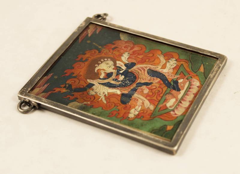 NIS71c-Yama mongolian painting Mongolian miniature painting