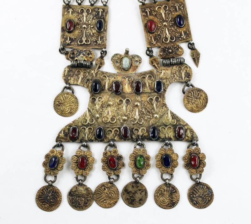 Yomud gilded necklace turkoman