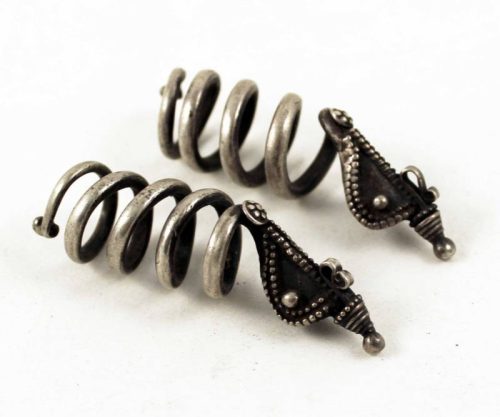Indian silver earrings nagulu Orissa